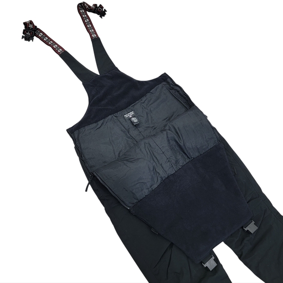 Polo Jeans Co. Ralph Lauren Ski Bib Overalls Snow Pants Black Women’s Large - Picture 10 of 17